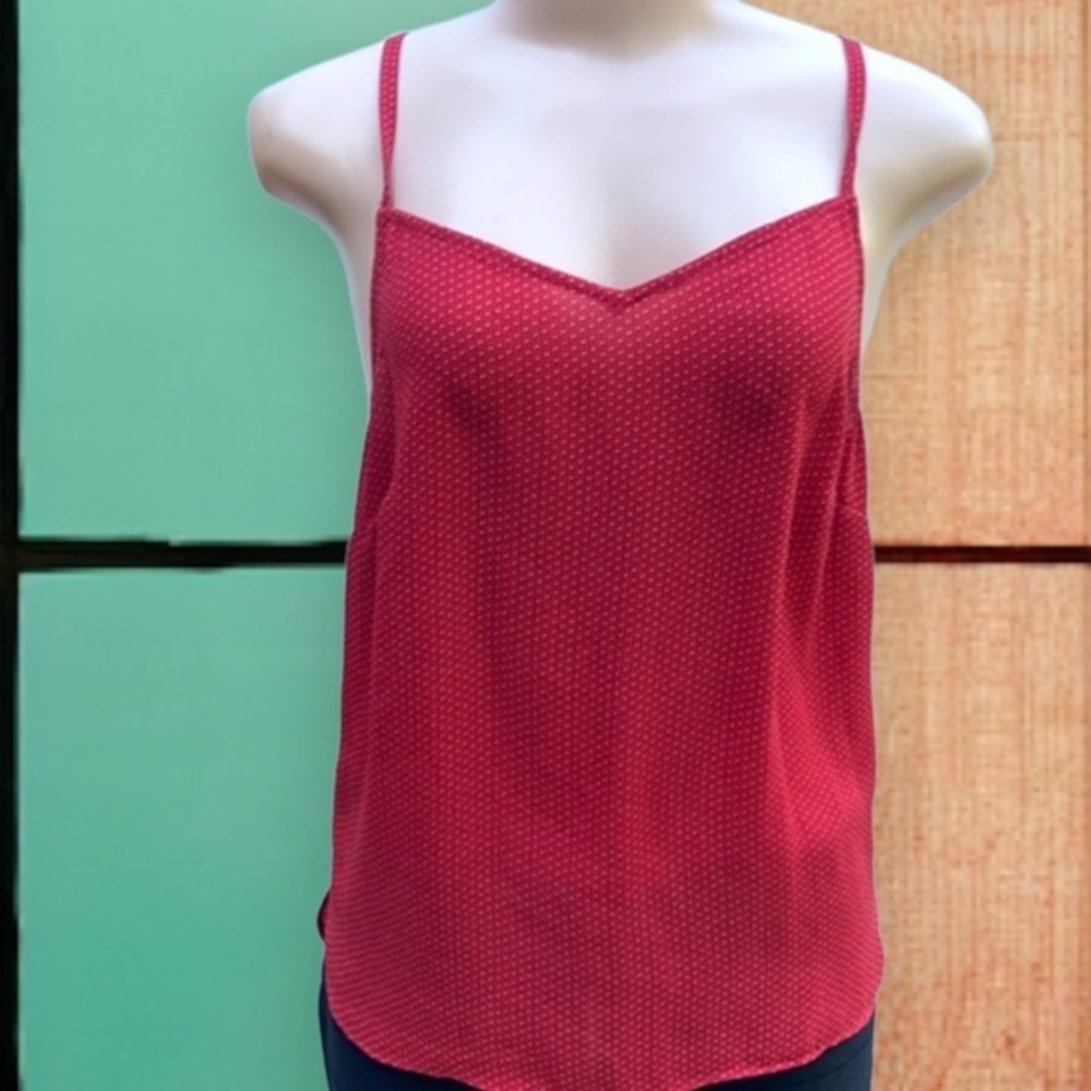 NWT LOFT Red Print Cami Tank Top XS